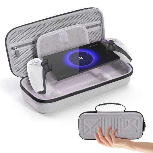 VZNEK Carrying Case Compatible with PlayStation Portal, Travel EVA Hard Carrying Case with Compartment and Mesh Pocket for PS Portal Accessories