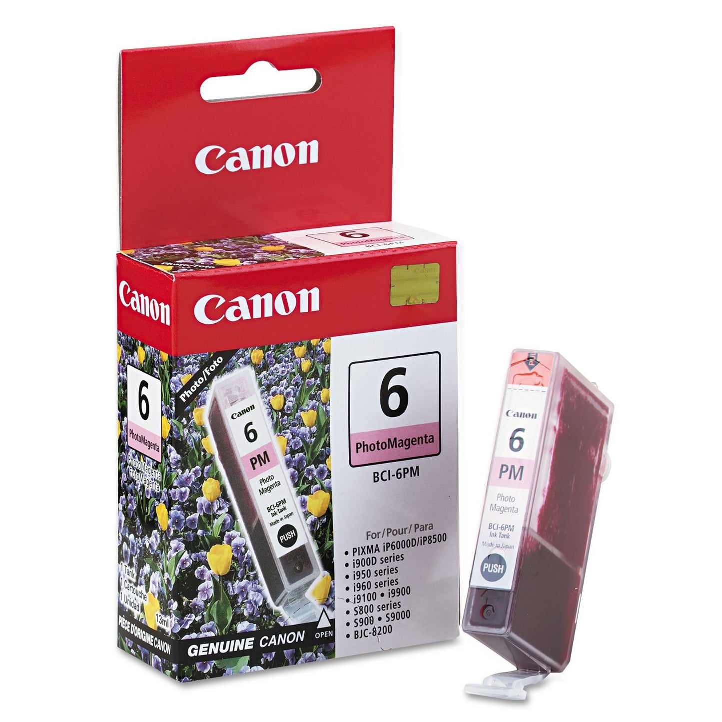 Canon BCI6PM (BCI-6) Ink Cartridge (Photo Magenta) in Retail Packaging