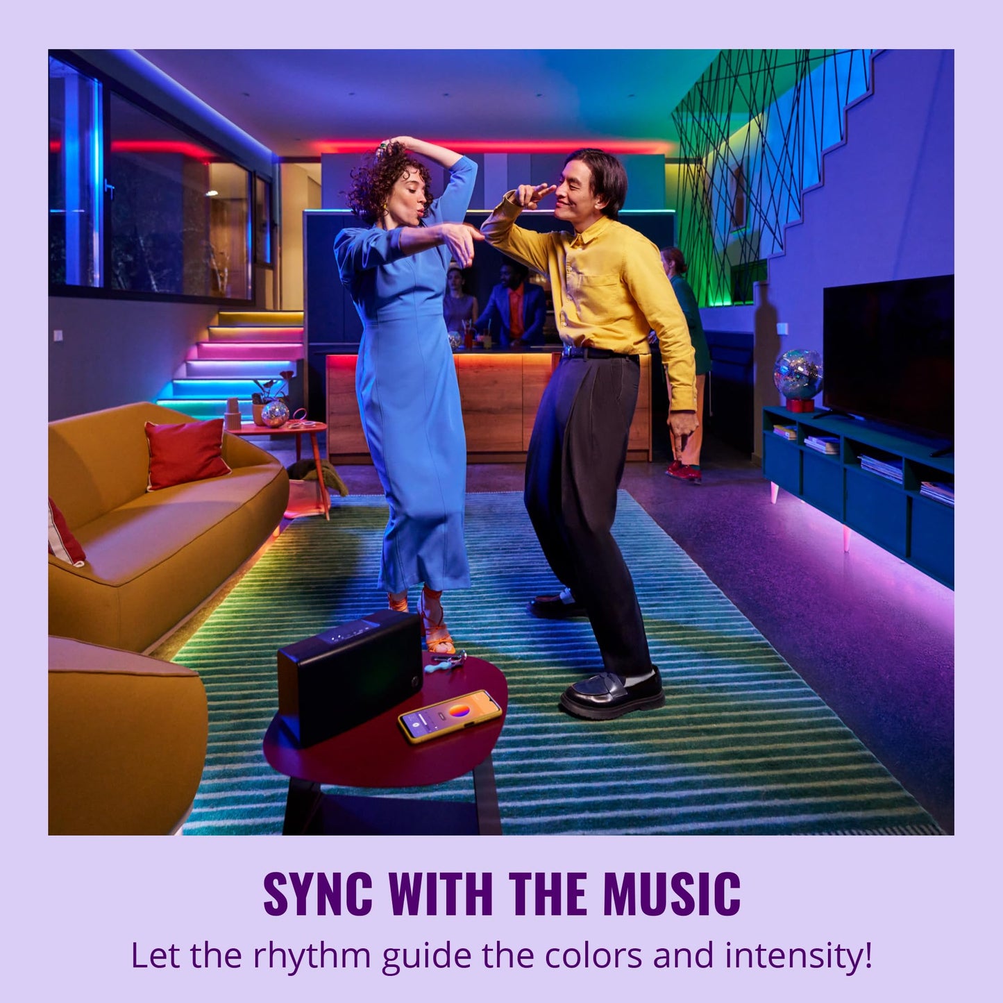 WiZ Connected - Bundle - RGB LED Strip 5m Plus 2 60W A19 Color Bulbs - Control with Voice or App + Activate with Motion - Matter Compatible