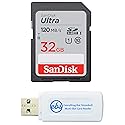 SanDisk Ultra SDHC 32GB SD Card for Camkory Digital Photo Frame Works with 8 Inch, 10 inch, 12 inch Display (SDSDUN4-032G-GN6IN) Bundle with (1)