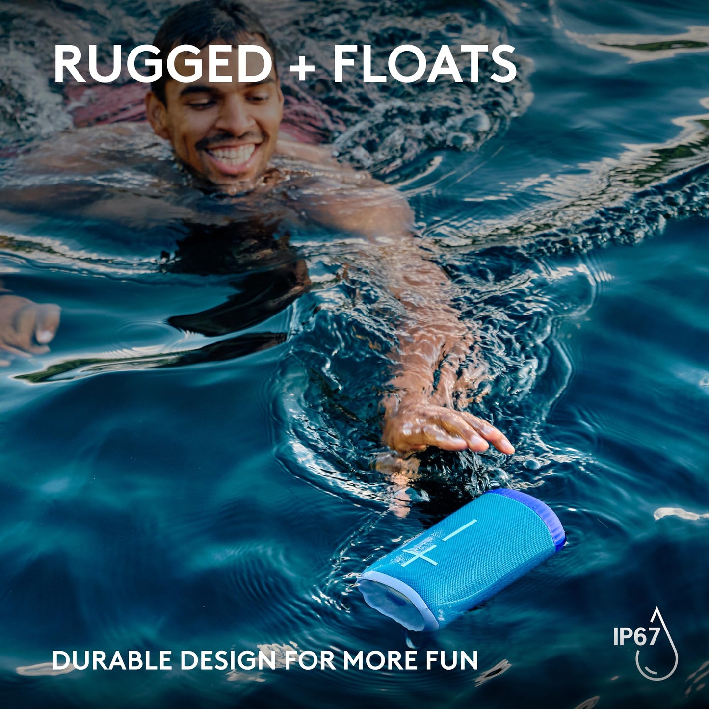 Ultimate Ears EVERBOOM Wireless Bluetooth Portable Speaker, Big Bass and Immersive 360-Degree Sound, Floatable Waterproof Speaker IP67, up to 20-Hour