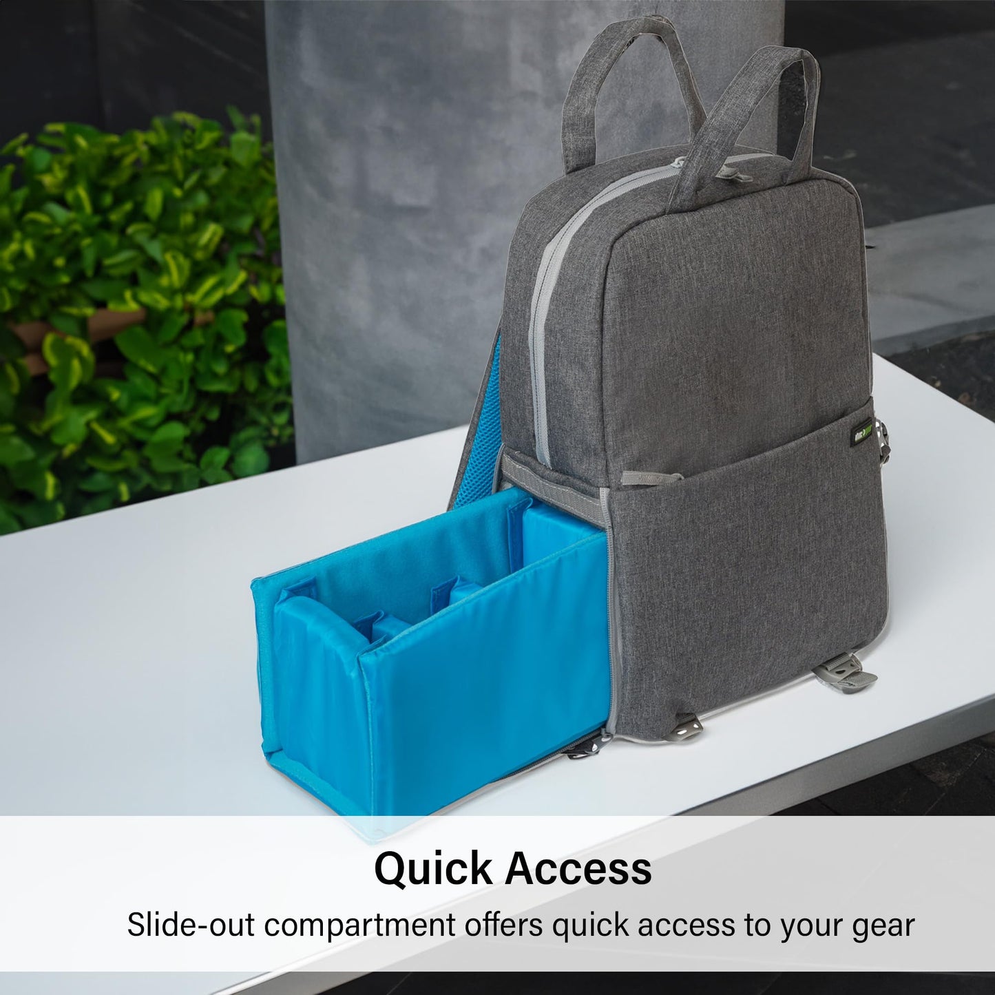 Deco Gear Multifunction Camera Backpack for DSLR & Mirrorless Cameras, Pro Lenses, and Accessories, w/Rain Cover (Gray)