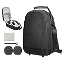 Mytrix Carrying Case Compatible with Oculus/Meta Quest 2, 3 and PlayStation VR2, Black Portable Hard Shell Case for VR Headset, Sense Controllers