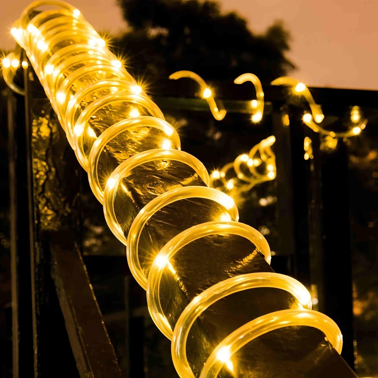 Clearhill Solar Rope Lights 10M/32ft Warm 100LED 8 Modes Waterproof IP65 Outdoor Solar String Lights for Garden, Party, Home, Christmas, Halloween