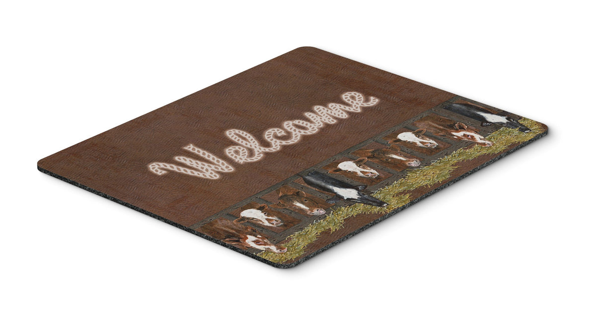Caroline's Treasures SB3058MP Welcome Mat with Cows Mouse Pad, Hot Pad or Trivet, Large, Multicolor