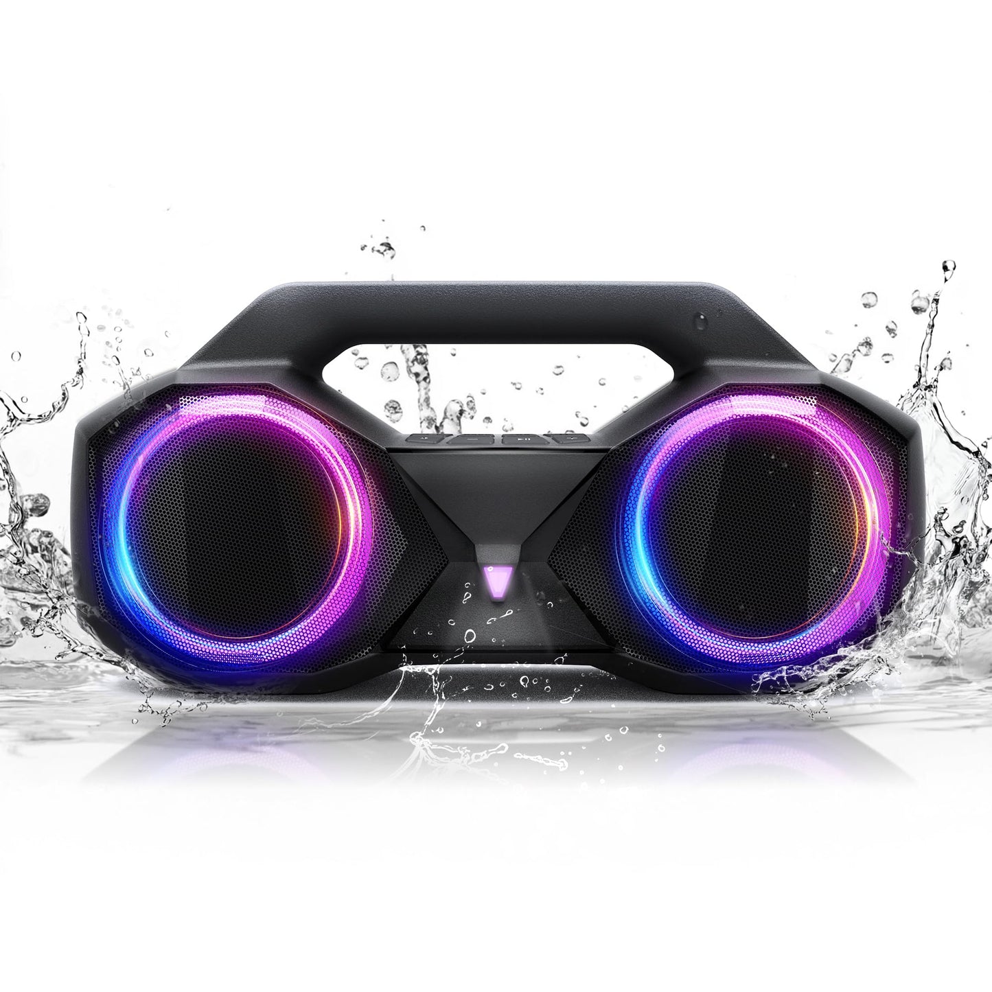 Bluetooth Speaker 80W(Peak)Loud with Bass, 20H Playtime, IPX7 Waterproof, RGB Lights, TWS, Large Portable Wireless Speakers for Outdoor, Home, Party
