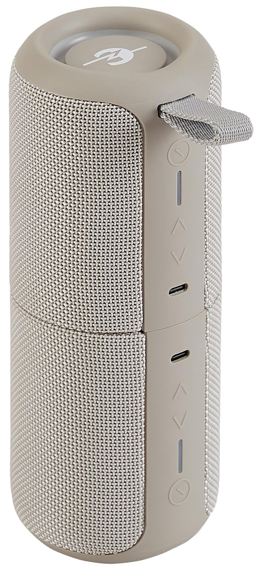 Crosley CR3080A-DU Duo 2-in-1 Portable Bluetooth Stereo Speakers, Dune