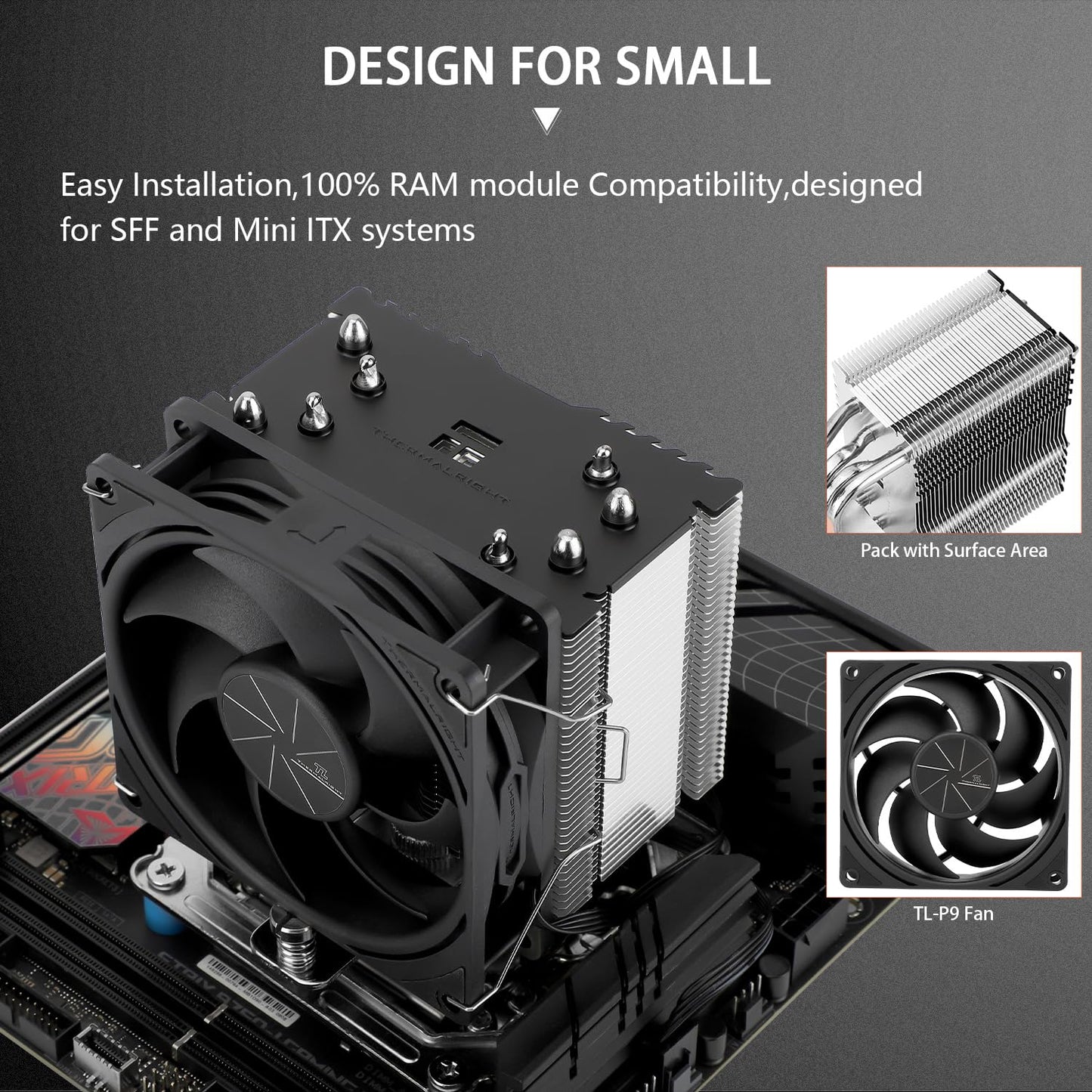 Thermalright Assassin X 90 SE V2 CPU Air Cooler, 2200RPM Speed,4 Heat Pipes, 92mm PWM Quiet Fan CPU Cooler, 118mm High,for AMD AM4 AM5/Intel