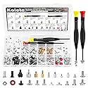 Kalote 167PCS Computer Screw Kit, Carbon Steel Nickel-Plated Laptop PC Screws Assortment with M.2 SSD Screws, Motherboard Standoffs, HDD Case Fan