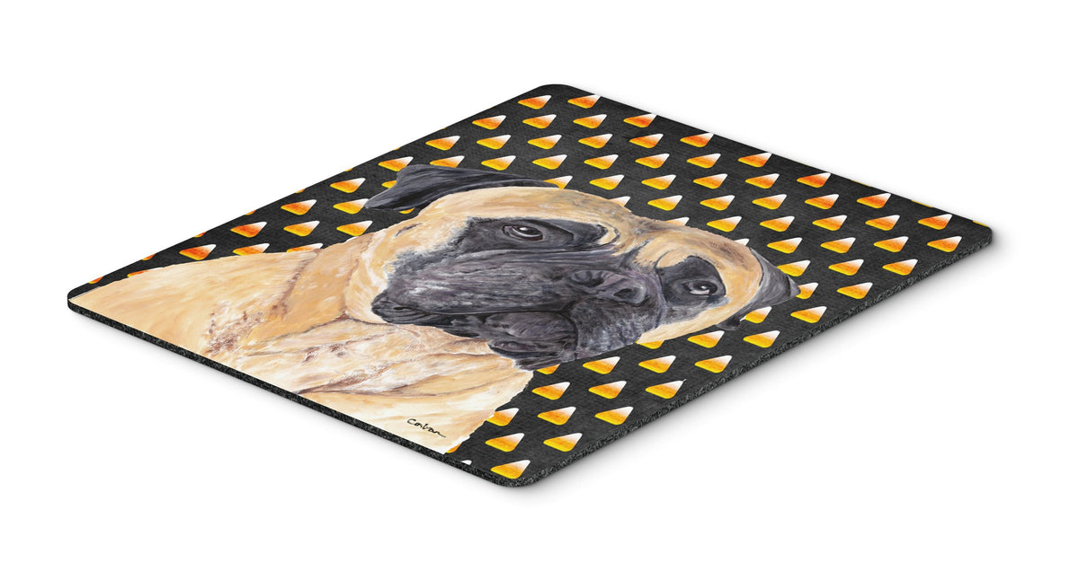 Caroline's Treasures SC9183MP Mastiff Candy Corn Halloween Portrait Mouse Pad, Hot Pad or Trivet for Home Office Gaming Working Computers Laptop Mouse