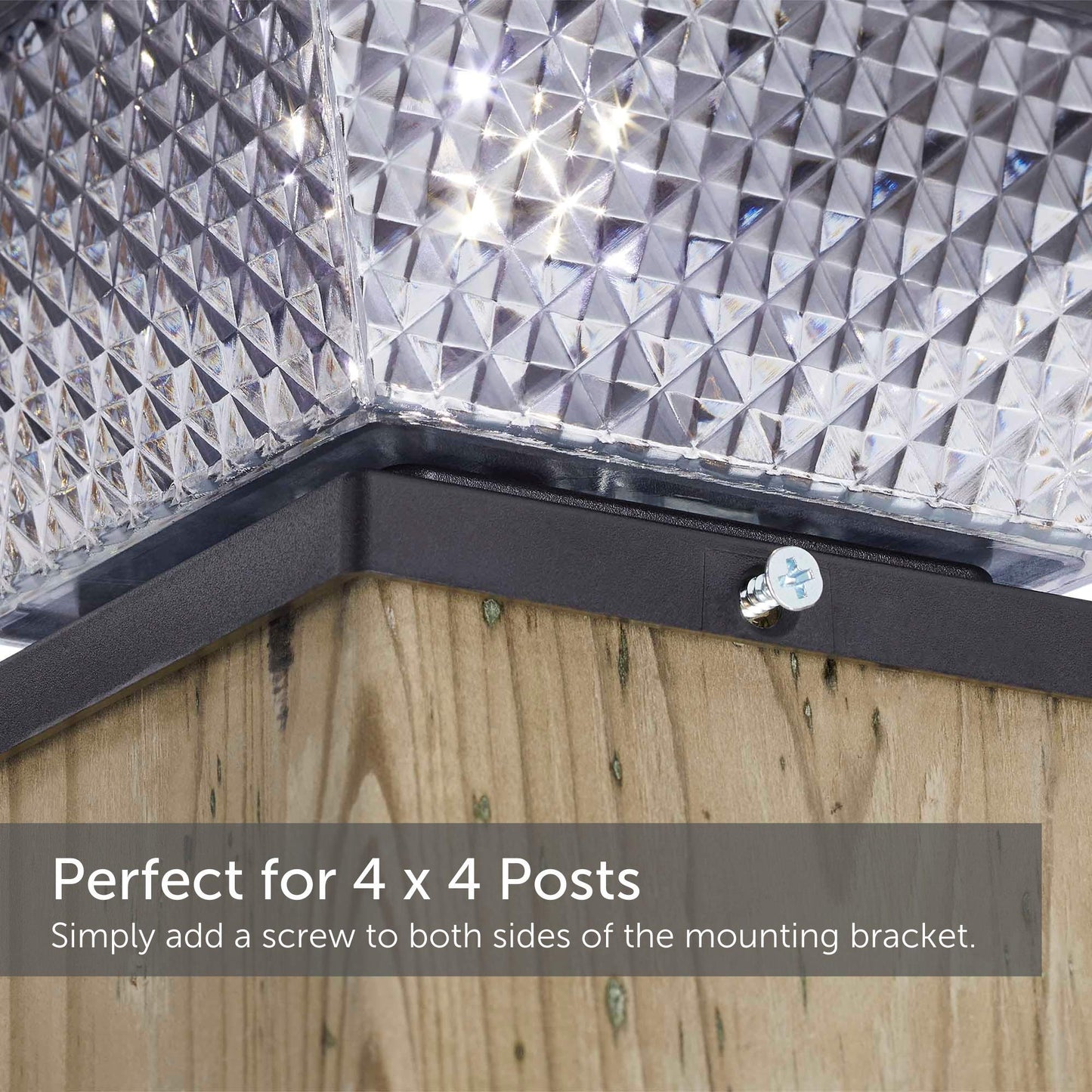NOMA Solar Post Lights | Waterproof Outdoor Cap Lights for 4 x 4 Wooden Posts, Deck, Patio Garden Décor or Fence | Warm White LED Lights, 6-Pack