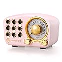 Retro Bluetooth Speaker, Vintage Radio-Greadio FM Radio with Old Fashioned Classic Style, Strong Bass Enhancement, Loud Volume, Bluetooth 5.0 Wireless