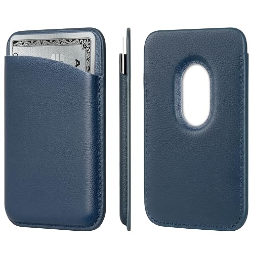LONLI Classic - Handcrafted European Leather Magnetic Card Wallet - [Compatible with MagSafe] - [Slim and Strong Magnetic] - [2-Card Holder]