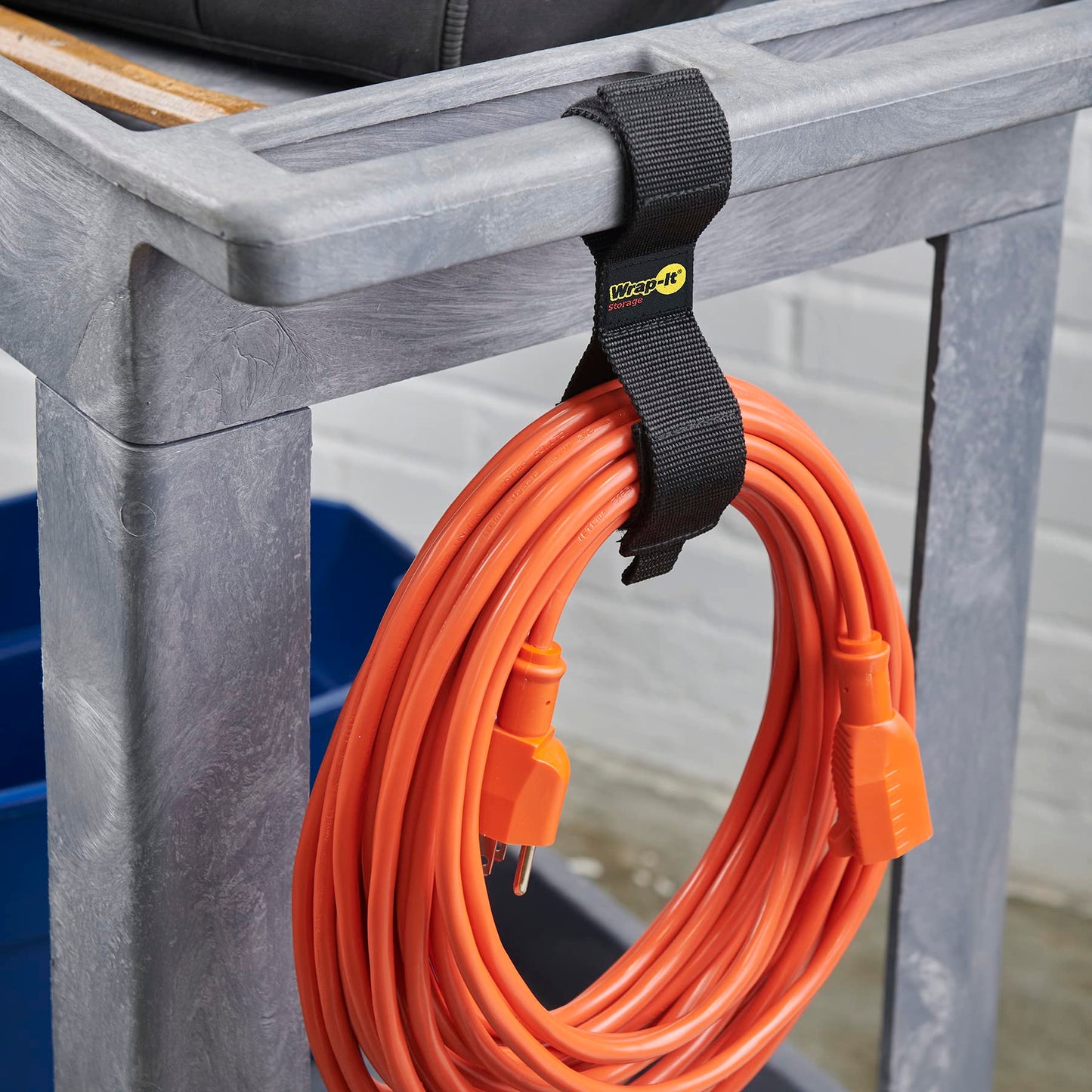 Twin-Straps by Wrap-It Storage - 12" (6-Pack) - Hook and Loop Hanging Cord Wrap for Multi-Purpose Cable and Hose Storage