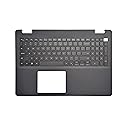 Laptop Keyboard Compatible for Dell Inspiron 3501 033HPP 33HPP AP2X2000101 0VF05C US Layout Black Palmrest Upper Cover Case No Backlit