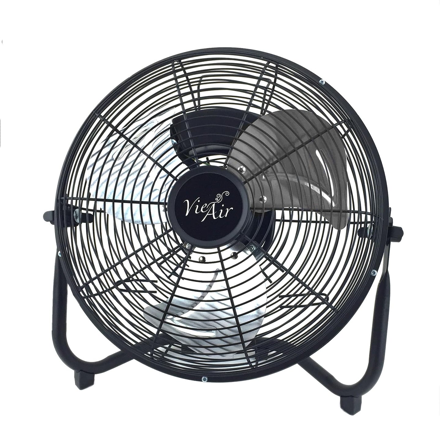 Vie Air 20 Inch Industrial Tilting High Velocity 3 Speed Metal Floor Fan, Black
