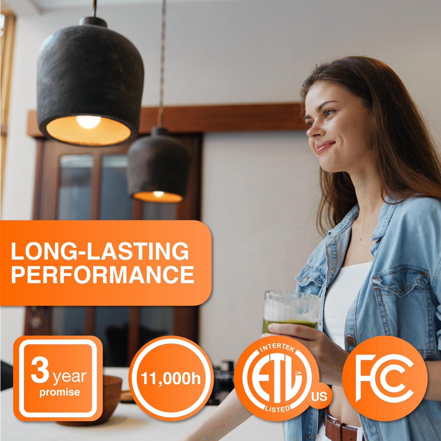 Sylvania A19 10W = 75W LED Light Bulb, 5 Color Temperature Select (2700/3000 / 3500/4000 / 5000K), 1100 LMS, Medium Base, Frosted - 8 Pack (42557)