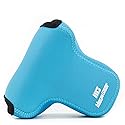 MegaGear MG741 Panasonic Lumix DMC-GX85, DMC-GX80 (14-140mm) Ultra Light Neoprene Camera Case - Blue, PU Leather