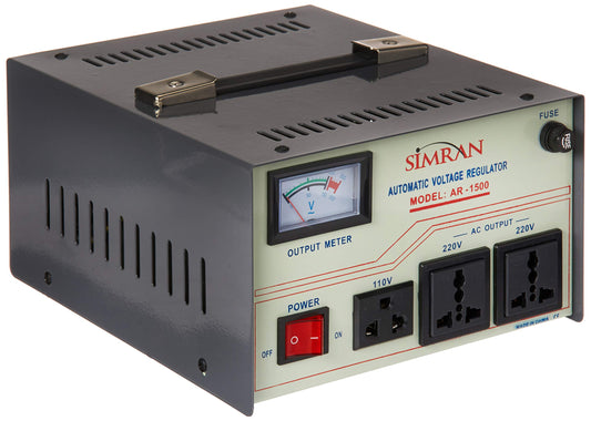 Simran AR-1500 Power Converter Voltage Regulator 1500 watt, Ivory