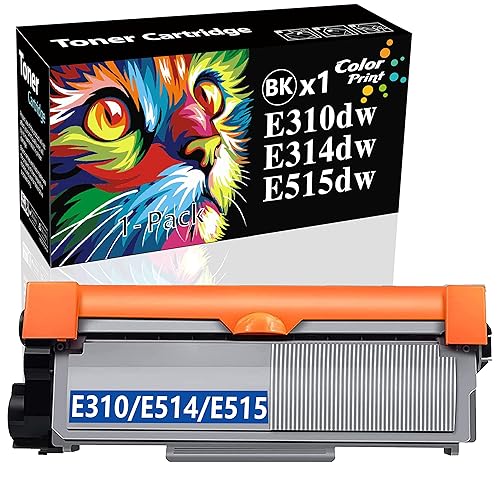 ColorPrint Compatible Toner Cartridge Replacement for Dell E515DW Toner E310dw E514 E310 593-BBKD E514DW E515DN E515D P7RMX PVTHG Printer (Black