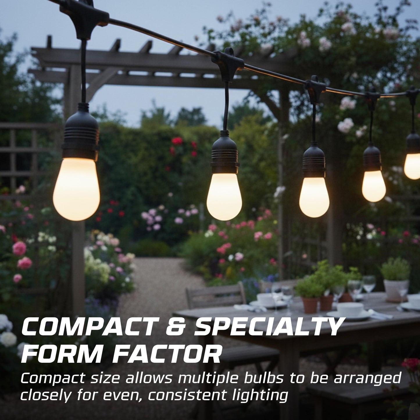 OHLECTRIC 11 Watt LED String Light Bulbs (10-Pack) 11W, S14 Frosted Bulbs, 2700K Warm White, Dimmable, E26 Medium Base 130V Outdoor Shatter Resistant