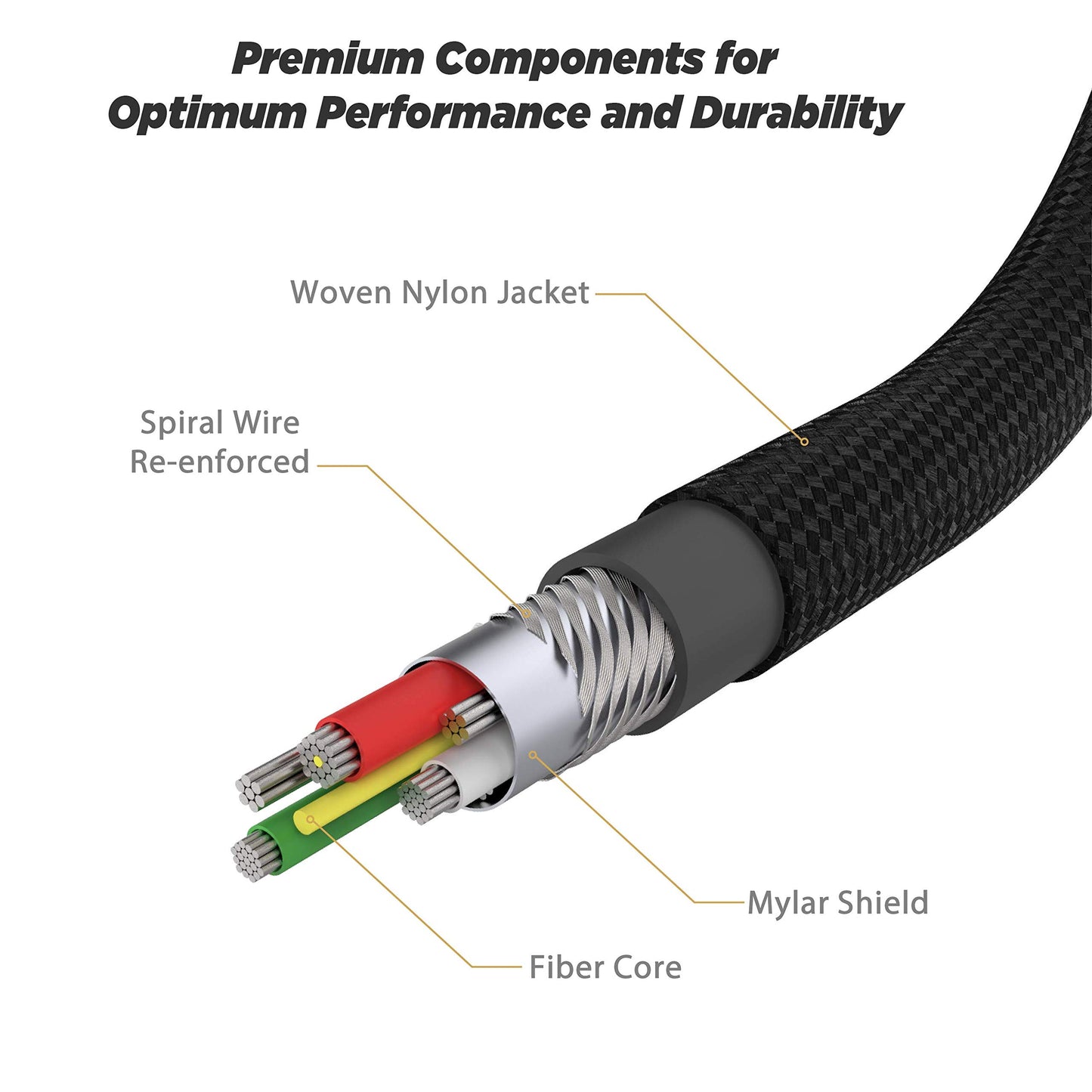 Scosche i3B1SG-SP MFi Certified Strikeline Sync Braided Lightning Charging Cable for All Lightning Devices, 1 Feet, Black