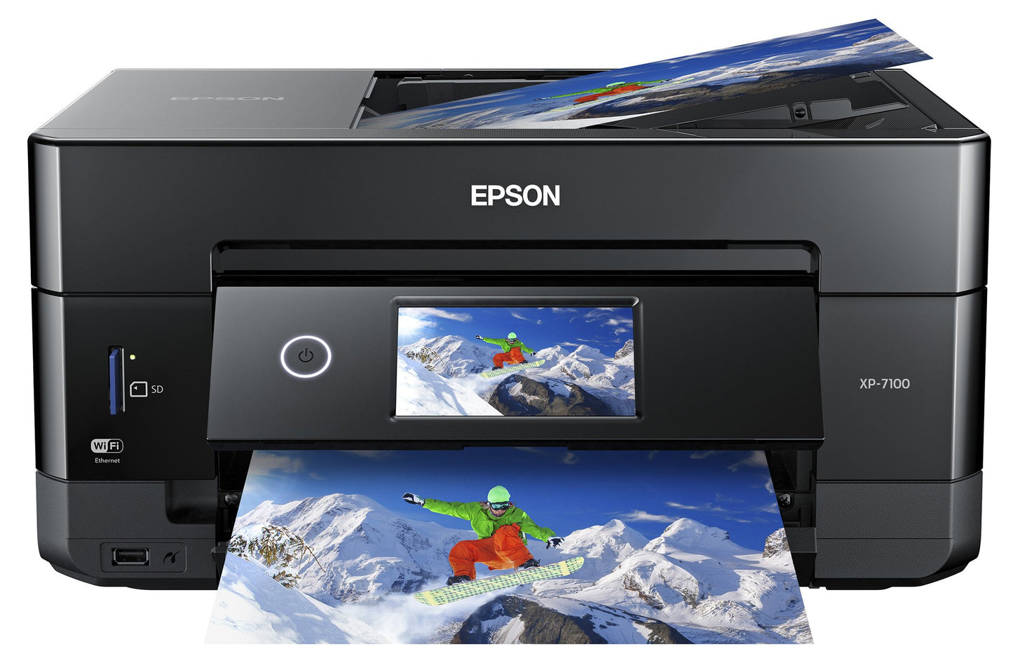 Epson Expression Premium XP-7100 Wireless Color Photo Printer with ADF, Scanner and Copier (Renewed)