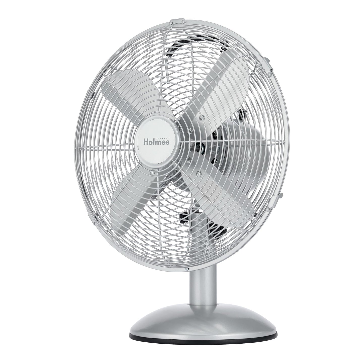 Holmes 12" Vintage Metal Table Fan 3-Speed Brushed Chrome Finish
