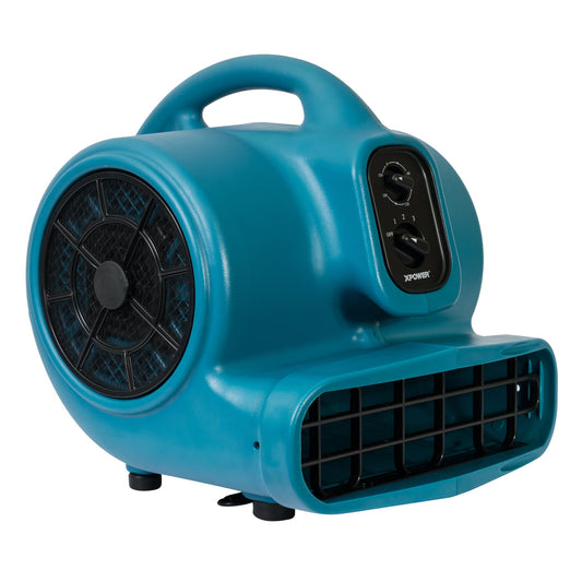 XPOWER X-430TF Pro 1/3 HP 2000 CFM Centrifugal Air Mover, Carpet Dryer, Floor Fan, Blower, Timer, Filter, for Water Damage Restoration, Janitorial