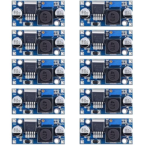 Dafurui 10 Pack LM2596 DC-DC Adjustable Buck Converter 3.0-40V to 1.5-35V Power Supply Step Down Voltage Regulator Module