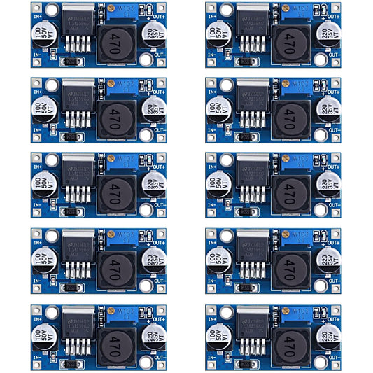Dafurui 10 Pack LM2596 DC-DC Adjustable Buck Converter 3.0-40V to 1.5-35V Power Supply Step Down Voltage Regulator Module
