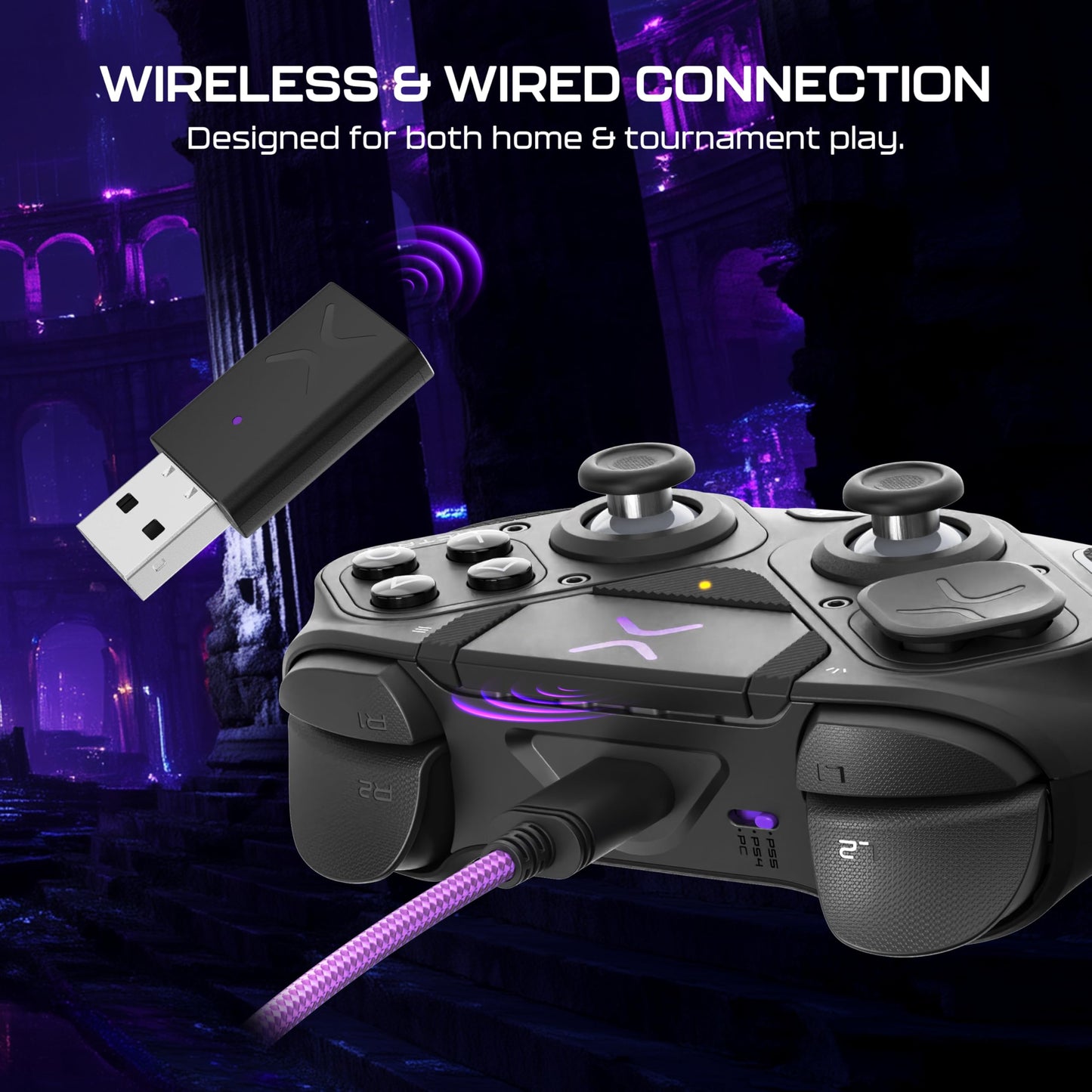 Turtle Beach Victrix Pro BFG Reloaded Wireless Gaming Controller Officially Licensed for PlayStation 5, PS5, PS4, PC, Fightpad Module, Hall-Effect