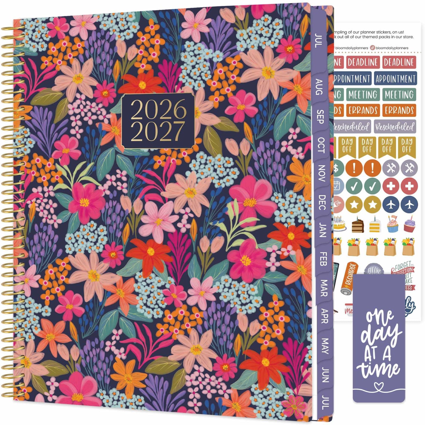 bloom daily planners 2026-2027 Planner (8.5” x 11") 13 Month Academic Year Organizer (July 2026 - July 2027) - Weekly & Monthly Agenda Book