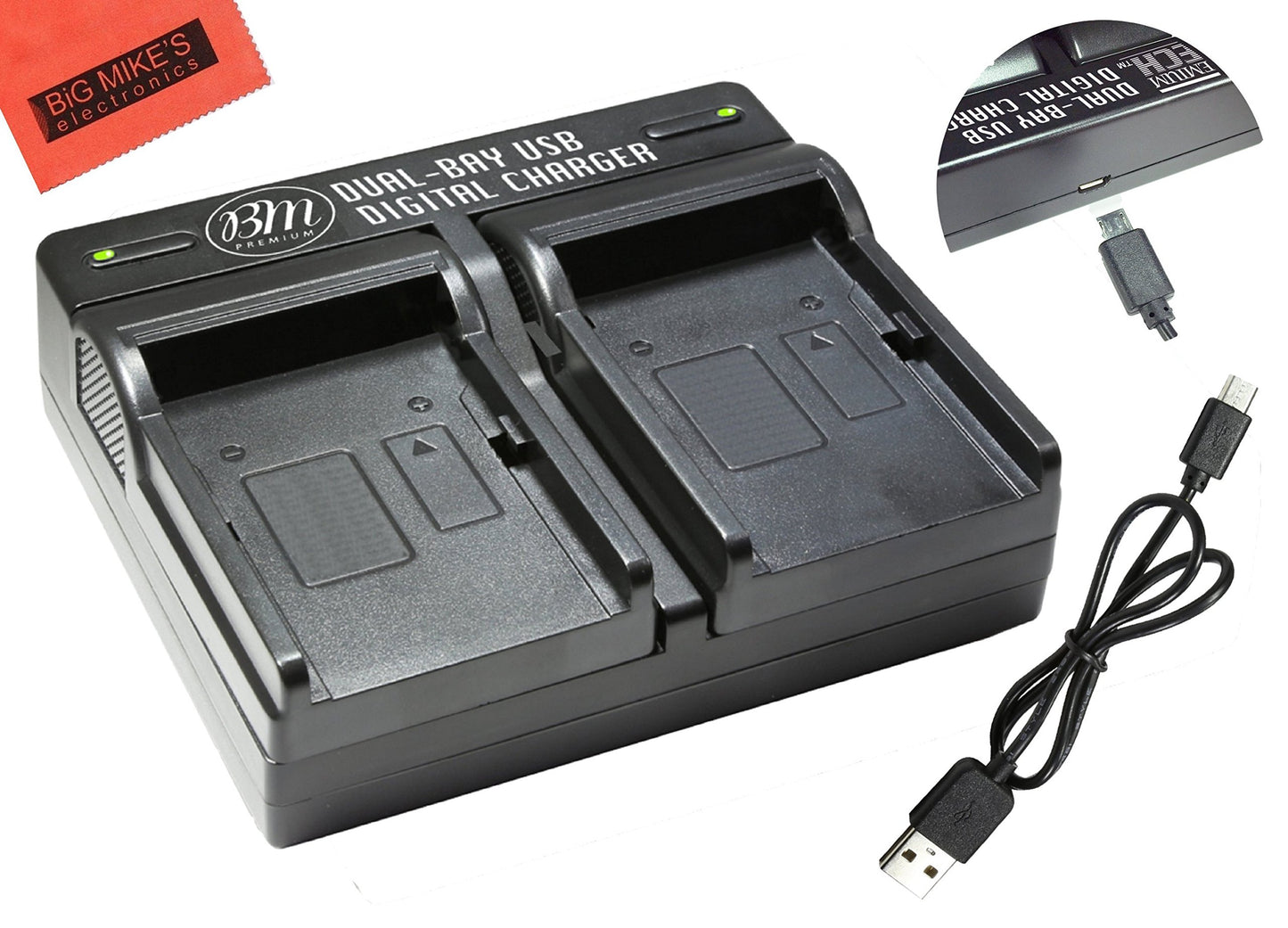 BM Premium NP-95 Dual Battery Charger for Fujifilm FinePix X30, X100, X100S, X100T, X-S1 Digital Camera Battery