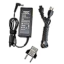 HQRP 19V AC Adapter Compatible with LG 24MP57HQ 24MP57VQ 24MP67HQ 24MP67VQ 27EA53VQ 27EA63V Monitor LED LCD HDTV TV Power Supply Cord Adaptor + Euro…