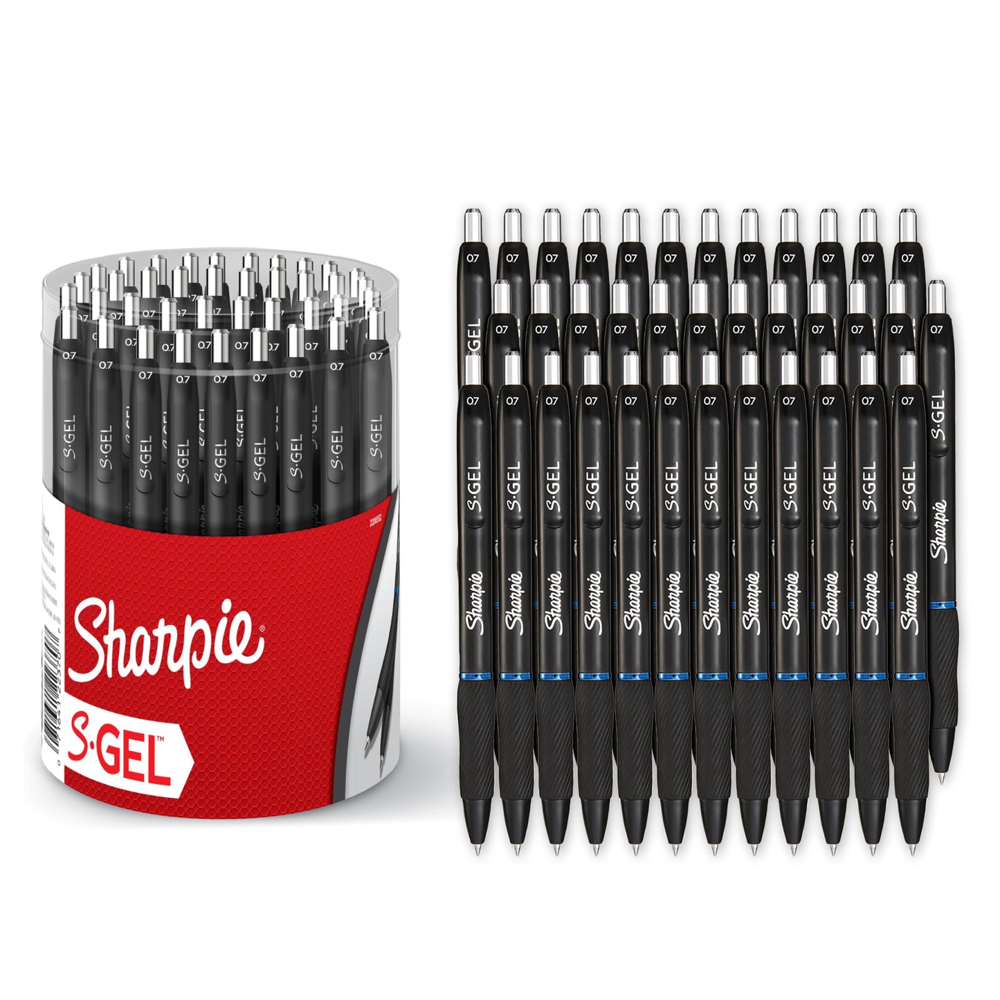 Sharpie S-Gel Pens, Medium Point (0.7mm), Blue Gel Ink, 36 Count - Writing, Note-Taking, Office Supplies, No Smear, No Bleed