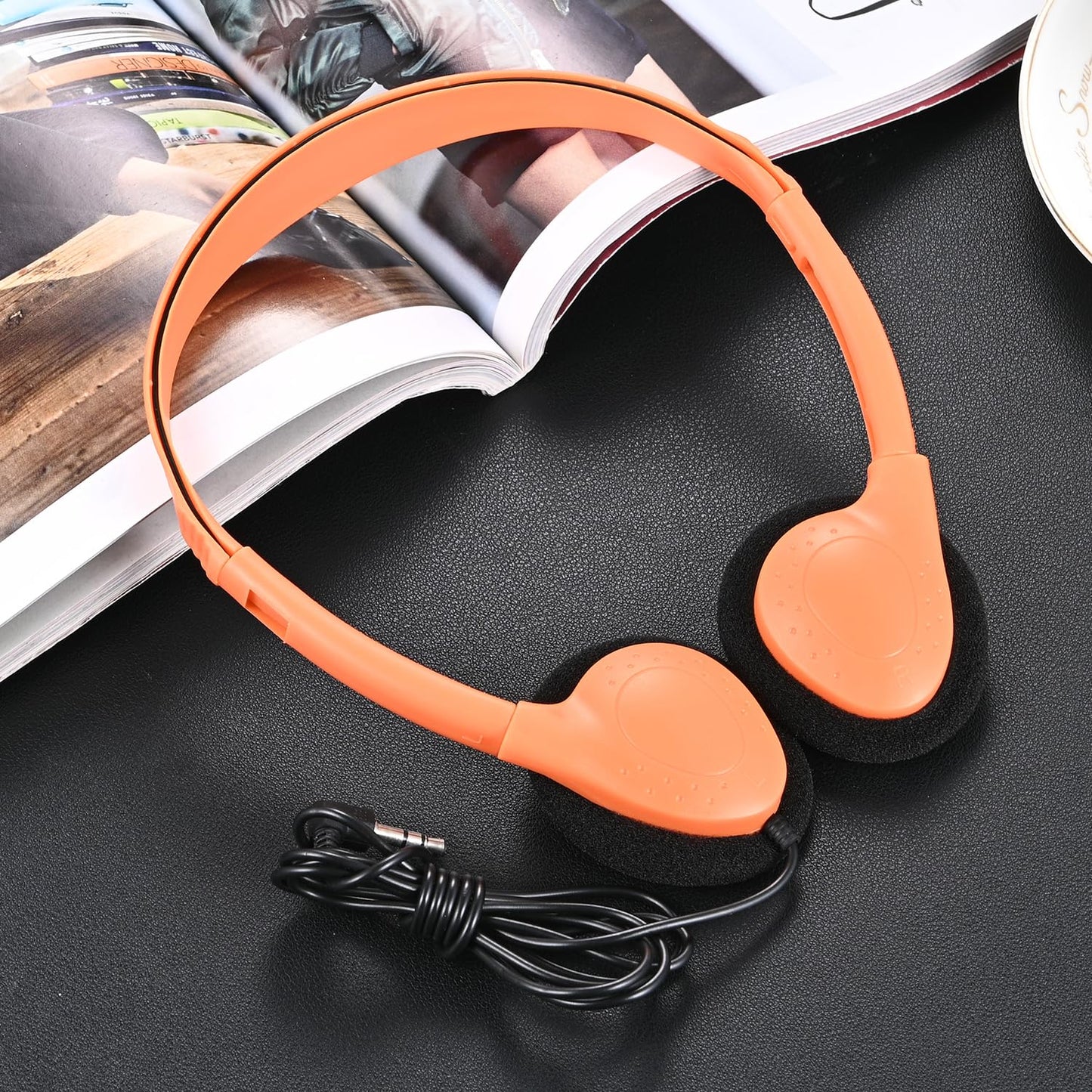 CN-Outlet 25 Pack Classroom Headphones Bulk for Kids School Class Set Headphones for Students Teens Toddler Children and Adults, Wholesale 3.5mm Plug