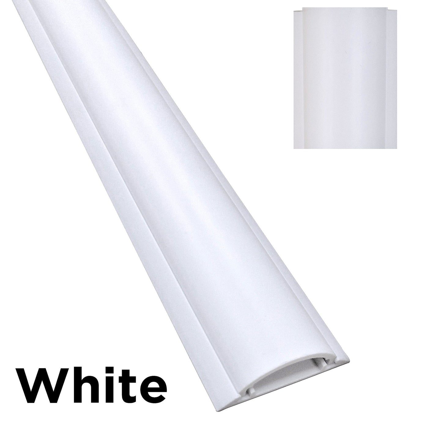 Electriduct Cable Shield Floor Cord Cover CSX-1 PVC Wire Protector 31 Inch - White
