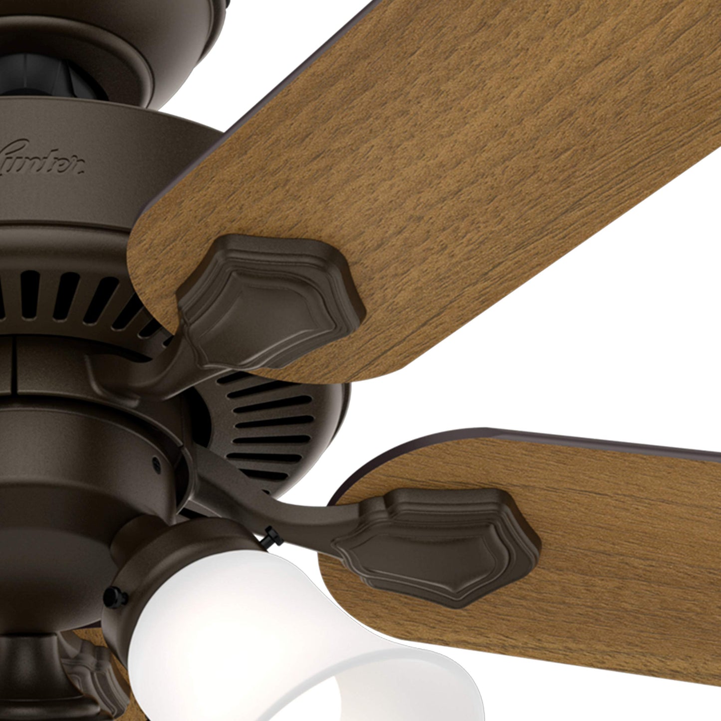 Hunter Fan 52 inch Indoor Traditional New Bronze Ceiling Fan with Light Kit (Renewed)