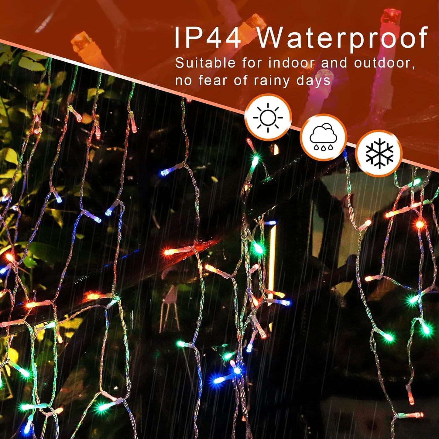 Christmas Decorations Star String Lights,320 LED Outdoor Christmas Tree Lights with 13" Topper Star,8 Modes Waterproof Hanging Fairy Twinkle Lights
