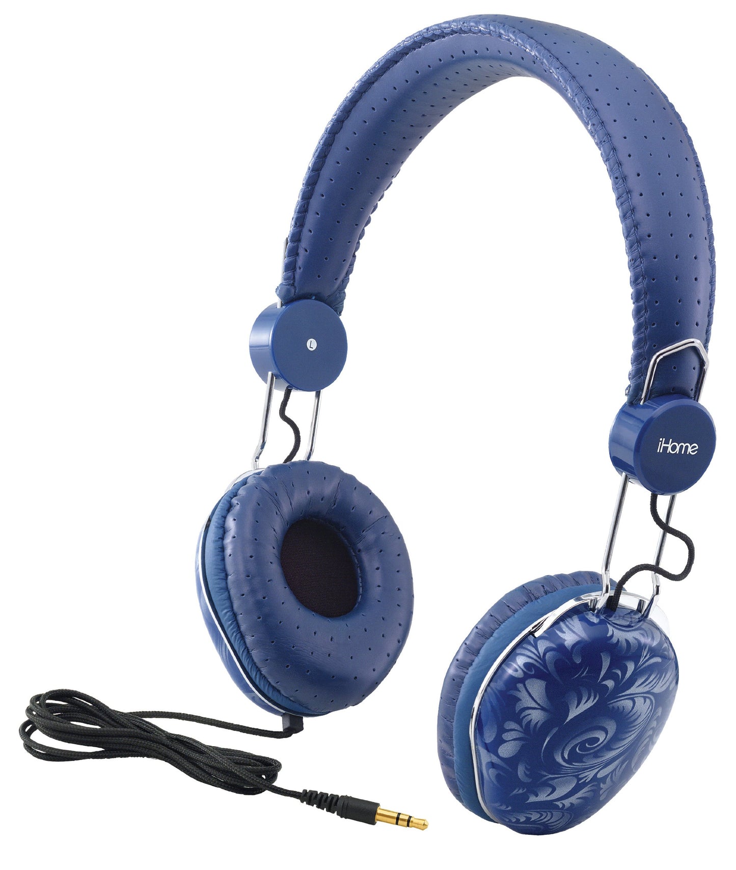 iHOME IB43LD Fashion Headphone, Blue Design