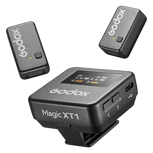 GODOX Wireless Lavalier Microphone for iPhone/Android/Camera/PC/Laptop with Lightning/USB-C/Plug, 48KHz 24Bit, Noise Cancellation for Video Recording