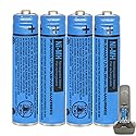 HIECTPRO BK-30AAABU NI-MH AAA Rechargeable Battery 1.2V 300mah 4Pack NiMH AAA Batteries for Panasonic Cordless Phones, Remote Controls, Electronics