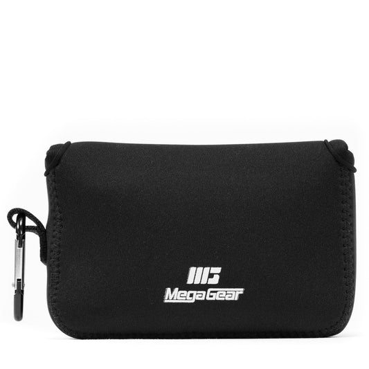 MegaGear Canon PowerShot G1X Mark III Ultra Light Neoprene Camera Case, with Carabiner, Black (MG1376), PU Leather