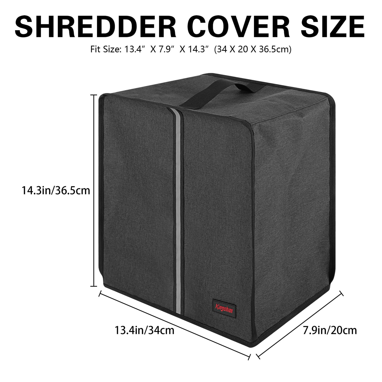 Paper Shredder Cover Compatible with Amazon Basics 8-Sheet Cross Cut Paper Shredder - Waterproof Dust & Pet Hair Protector with Reflective Strips