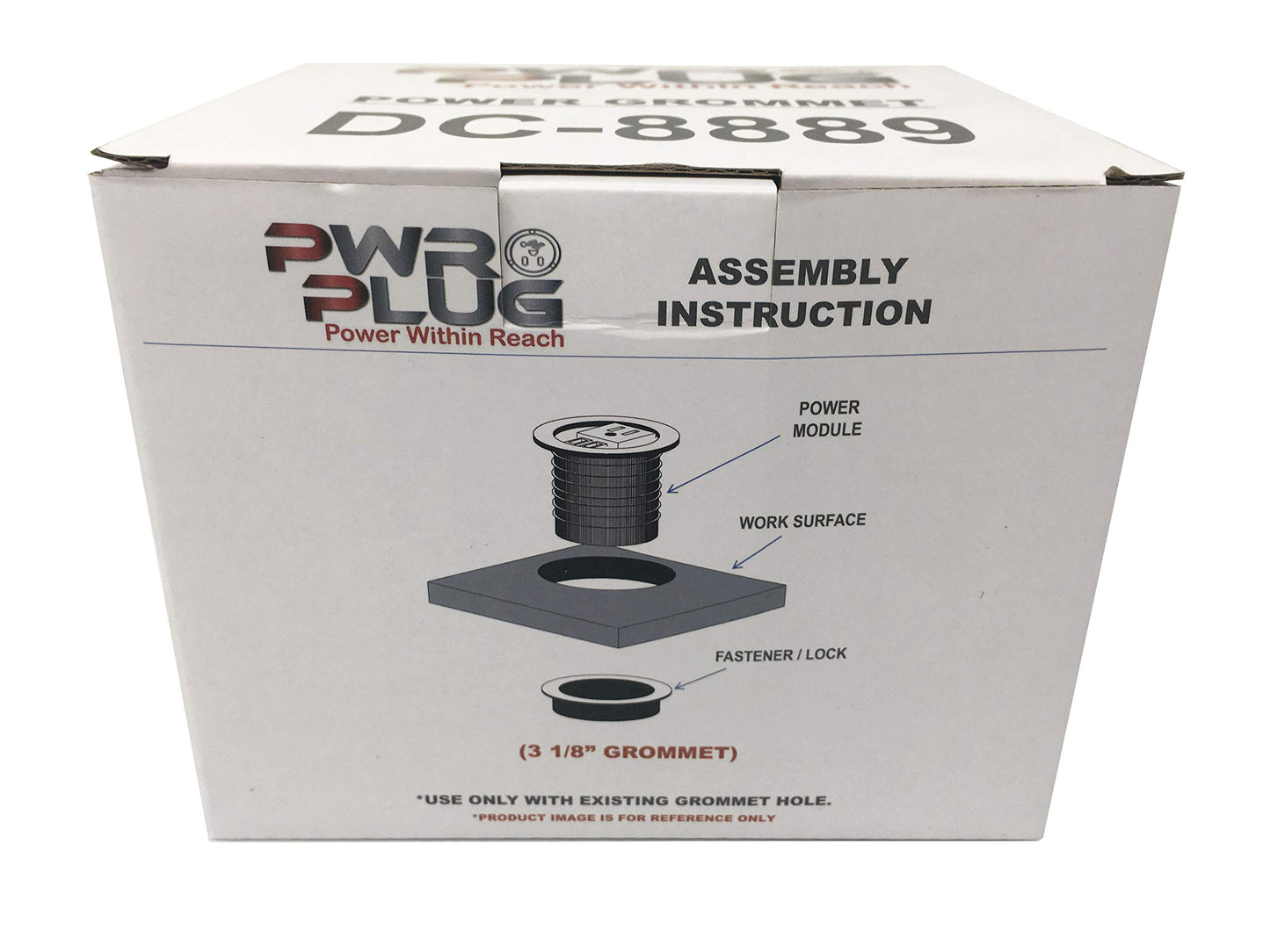 Desktop Power Grommet Outlet Data Center 3" Hole No Drilling Required, 3 Outlet W/ 1 Type-C Fast Charging/3 USB Ports (DC-8889-4 USB/3 Power-3"