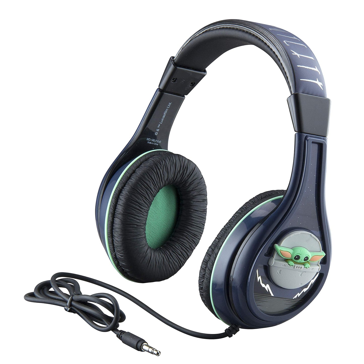 eKids Star Wars The Child Wired Headphones Clear Stereo Sound Parental Volume Control, Aux Cable, The Mandalorian Kids Headphones Toddlers Children…