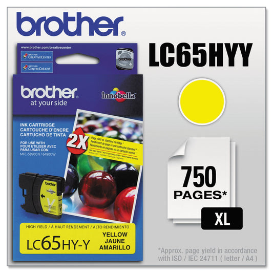 BRTLC65HYY - Brother High Yield Yellow Ink printer Cartridge