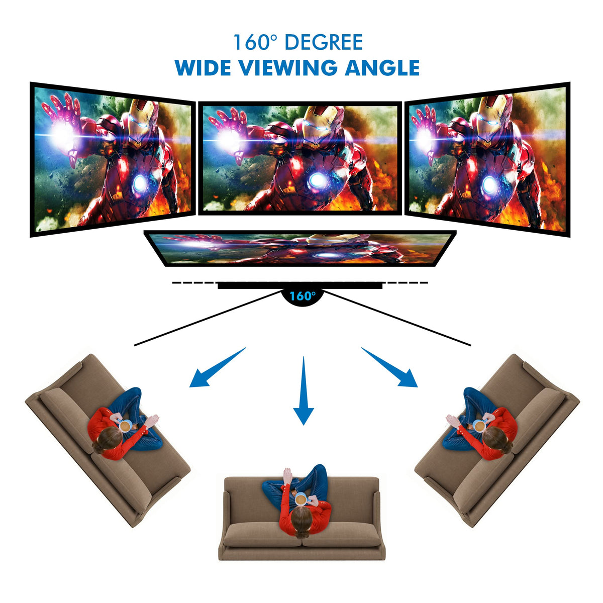 Pyle Projector Screen with Stand - 120'' 16:9 HD 4K Portable Lightweight Freestanding Foldable Indoor Outdoor Movie Projection Display with Frame for Home Theater