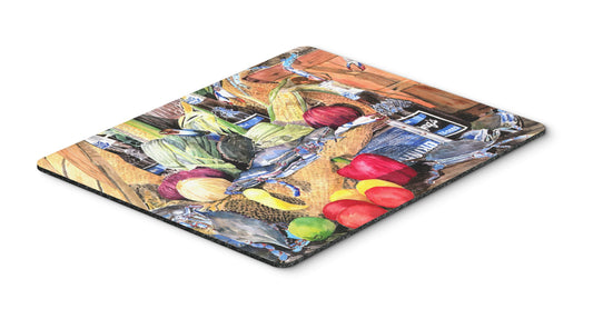Caroline's Treasures 8538MP Barq's and Crabs Mouse Pad, Hot Pad or Trivet for Home Office Gaming Working Computers Laptop Mouse Mat,Washable Large